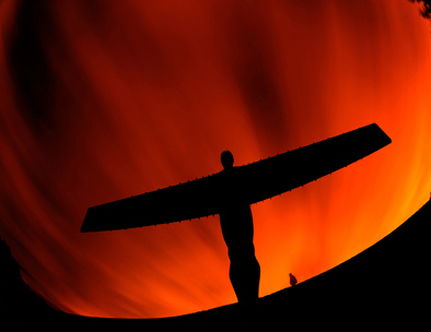 Angel of the North photographed at 1am for a special sky at night